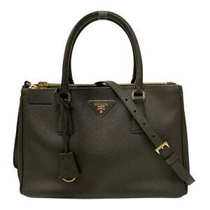 PRADA Galleria Shoulder Bag Saffiano Leather Military Khaki Green Handbag